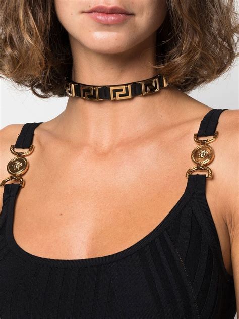 versace greca choker